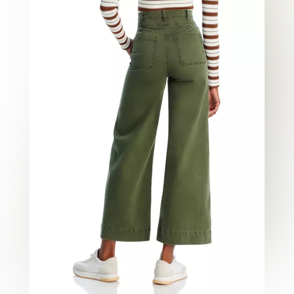 NWT $288 Frame High-Rise Double Waistband Cargo Palazzo Pants